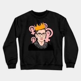 RBG - Ruth Bader Ginsburg Feminism Crown Crewneck Sweatshirt